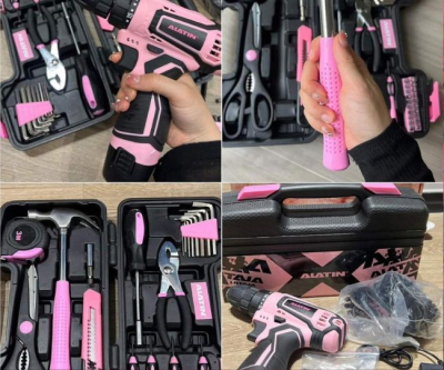135 teiliges Werkzeugset Pink